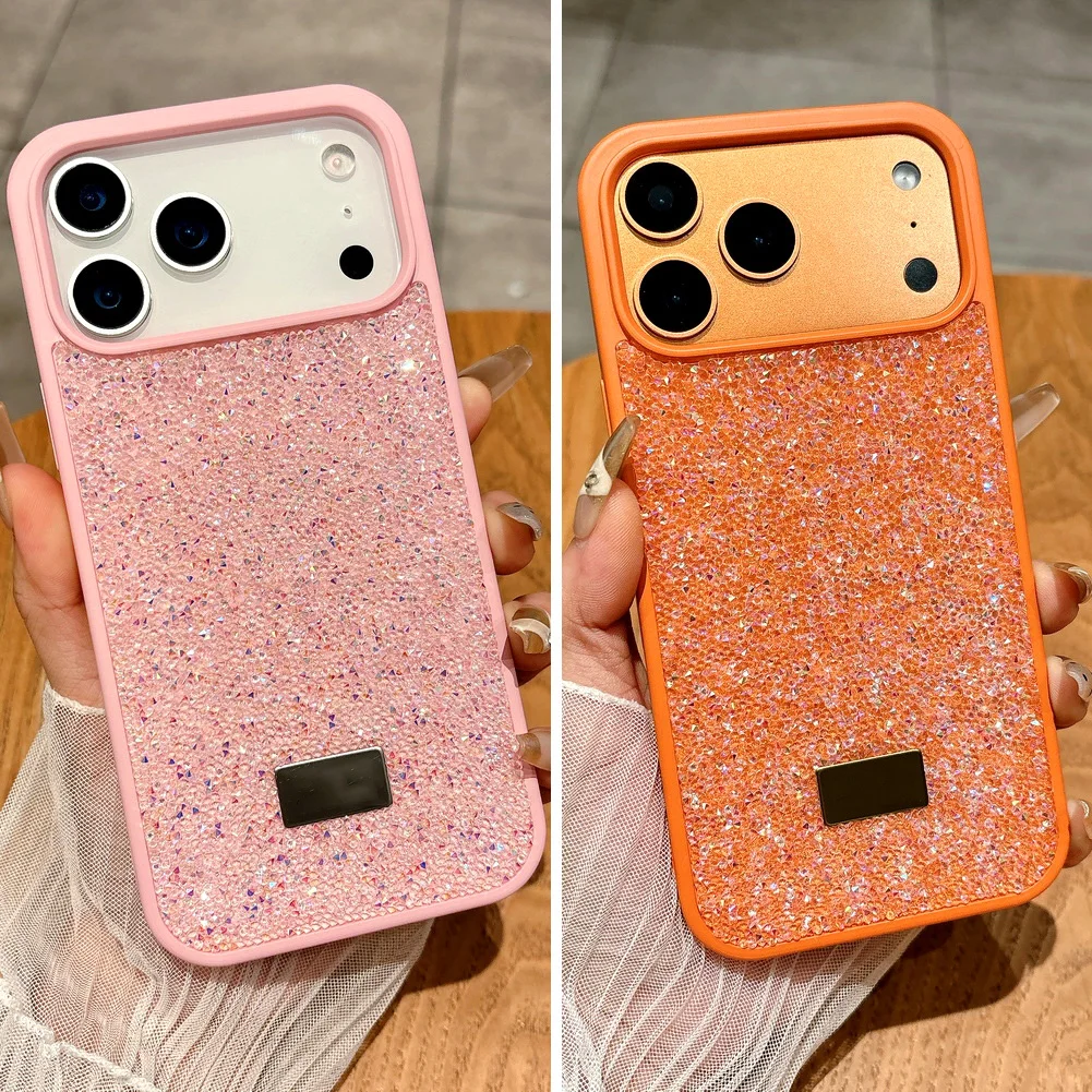 Bling Multicolored Rhinestones Phone Case For iPhone 17 Pro Max 17 Pro Air 16 Pro 15 + 14 13 12 11 Glitter Camera Protect Cover - náhled 6