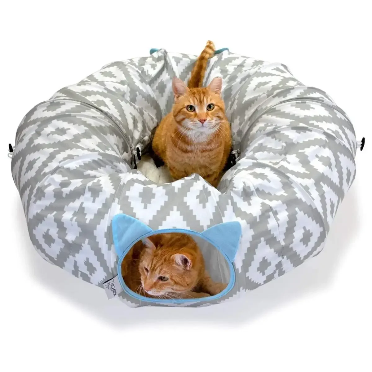 Foldable, Interactive Pet Toy for Cat Donut Tunnels