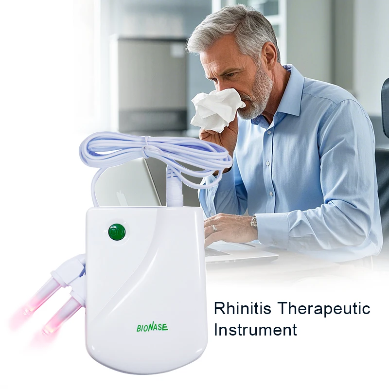 BioNase Nose Rhinitis Sinusitis Relief Red Light Runny Sneeze Low Frequency Pulse Machine Hay Fever Nose Rhinitis Nose Care