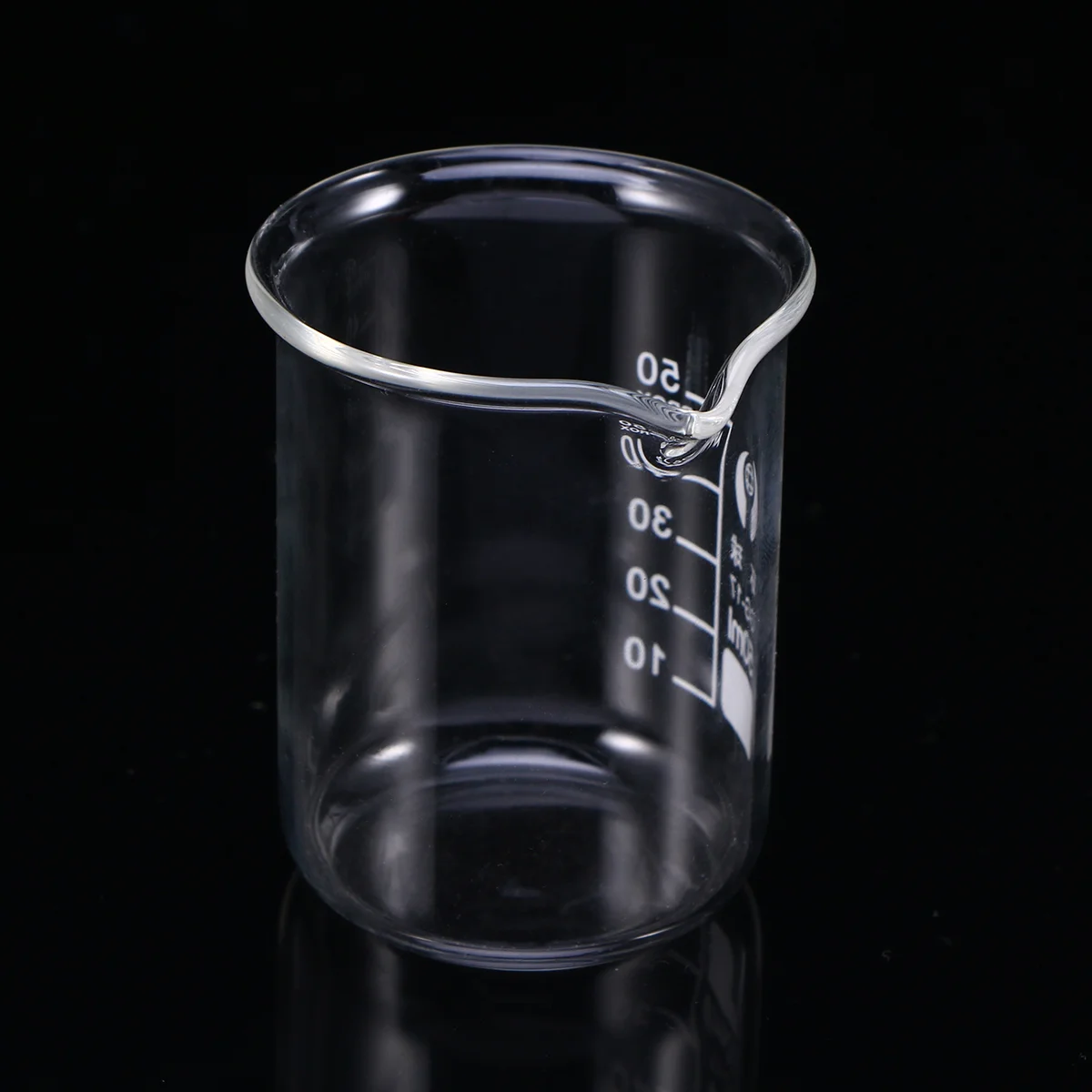 

50ML Glass Beaker Premium Graduated Household Kitchen Measuring Cup Drink Water Beaker Chemistry Glassware