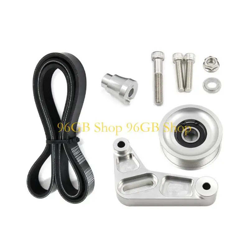 

96GB Anodized Aluminum Tensioner Pulley Set For K24 Engine Supports Belt System