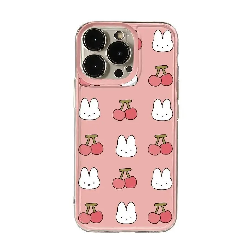 

Чехол для телефона Miffy с фруктами, кролик Miffy, подходит для iPhone 16PROMAX-13, мягкий чехол для телефона, износостойкий защитный чехол для телефона