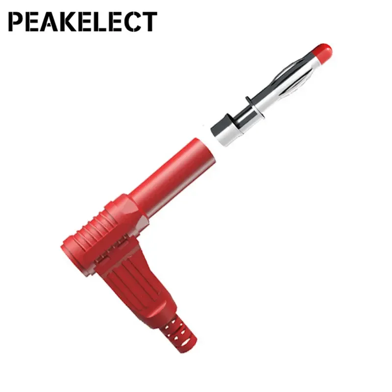 Imagem -03 - Peakelect P3014 10 Pcs Ângulo Direito mm Banana Plug 90 Graus Conectores Isolados tipo de Solda Faça Você Mesmo Adaptador Multímetro Parte