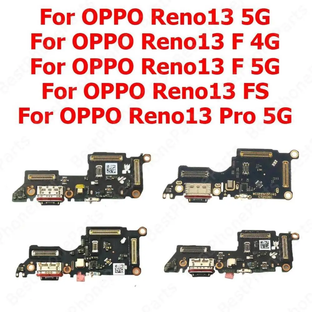 Porta de carregamento para oppo reno13 f 13f 4g reno 13pro 13 pro 5g placa de carga pcb placa doca conector usb peças do telefone móvel
