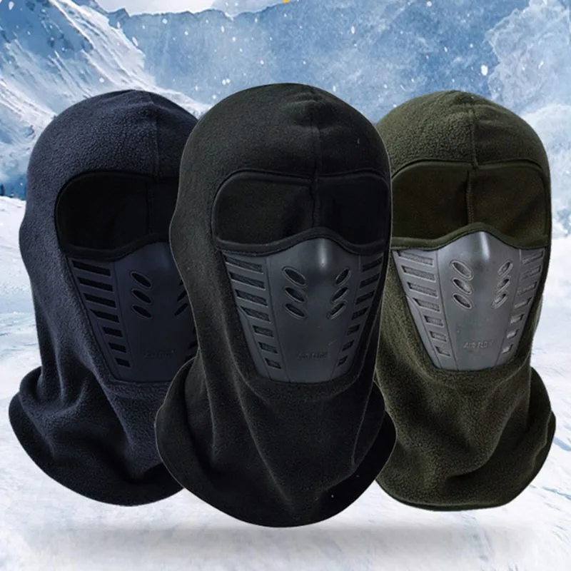 Sports Balaclava Breathable Fleece Thermal Neck Full Face Mask Ski Hood Cap Beanies Windproof Soft Outdoor Hiking Bike Headwear