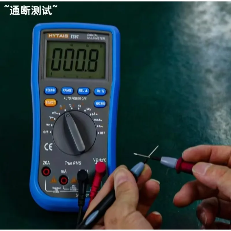 Цифровой мультиметр TS97, автоматический диапазон, истинное среднеквадратичное значение, 4000 отсчетов, измеритель сопротивления, емкости, напряжения и тока