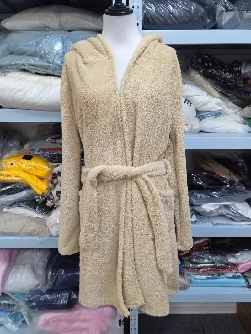 Autunno Inverno Cappotto peloso con orecchie carine Giacca allentata pigra Donna Manica lunga Kawaii Dolce con cappuccio Rosa Cachi Cappotto moda casual Y2k