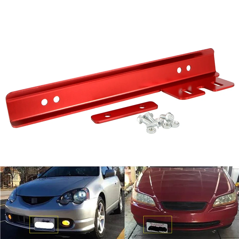 Universal Car Bumper Front License Number Plate Frames Mounting Relocate 6 Color Aluminum Bracket Holder For Volkswagen Honda - view 4