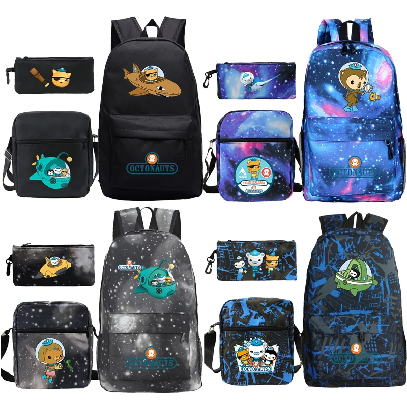 

The Octonauts Backpacks Students Schoolbags Cute Pencil Case Shoulder Bags Octonauts 3Pcs/Set Backpacks Boys Girls School Bags