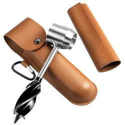 Hand Auger Wrench Scotch Eye Wood Auger Manual Hole Maker Gear Multitool for Camping Bushcraft and Outdoor