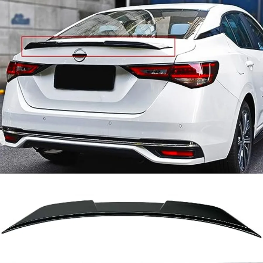 PAST 2020-2025 Nissan SENTRA Glanzend Zwart JDM Eendenbek Stijl Kofferbak Spoiler Wing DEKSEL voor Verbeterde Aerodynamische Prestaties en St