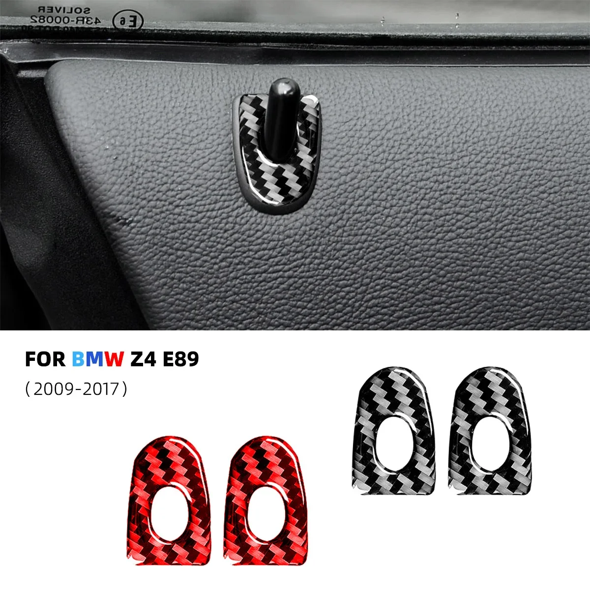 

For BMW Z4 E89 2009-2017 Carbon Fiber Sticker Car Door Lock Circle Ring Cover Accesorios Para Auto Cars Accessories Accesorios