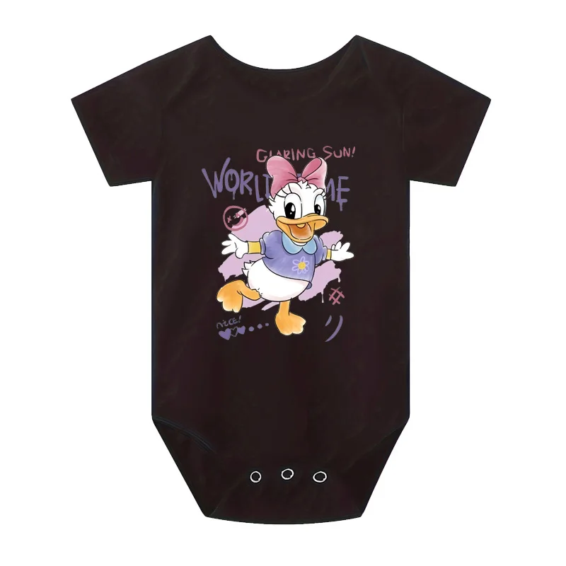 Newborn Baby Boys Girls Clothes Cartoon Daisy and Duck Print Disney Baby Romper Baby Jumpsuit Cute Casual Baby Bodysuit view 6