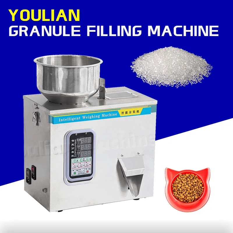 FZ-100 1-99g Semi Automatic Particle Packing Machine Cat Food Coffee Spices Sugar Rice Powder Granule Weighing Filling Machine