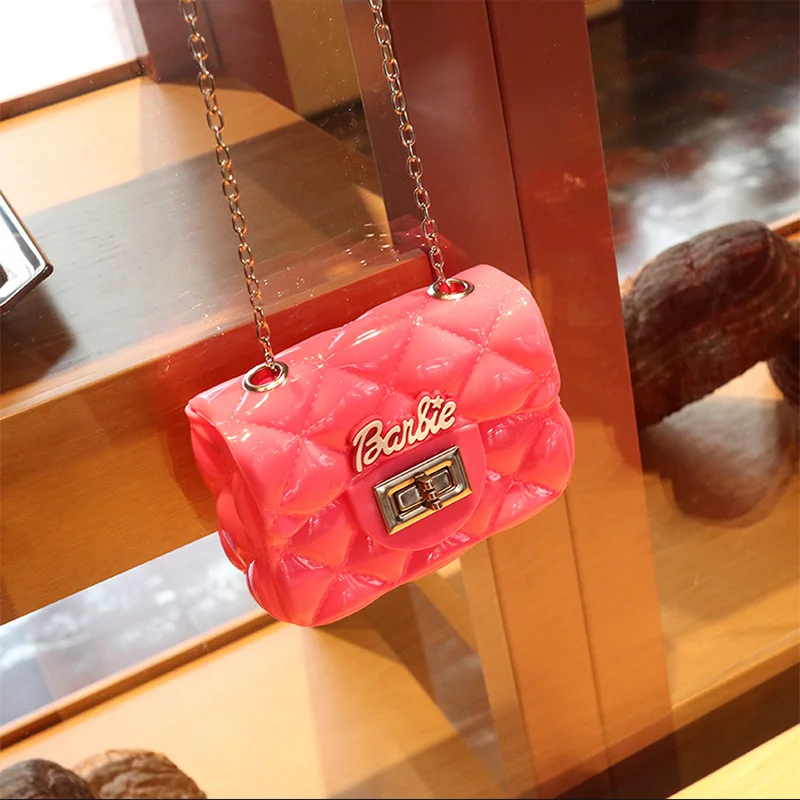 Bolso cruzado Barbie a la moda para mujer, Mini bolso de hombro de gran capacidad, monedero para teléfono móvil, almacenamiento de cosméticos, bolso cuadrado pequeño