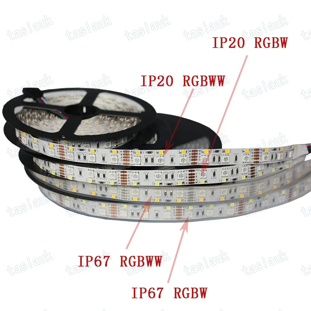 Double Row RGBW RGBWW LED Strip Tape lights 5050 RGB + 2835 White / Warm White DC12V 120 LED/m 5m/lot.