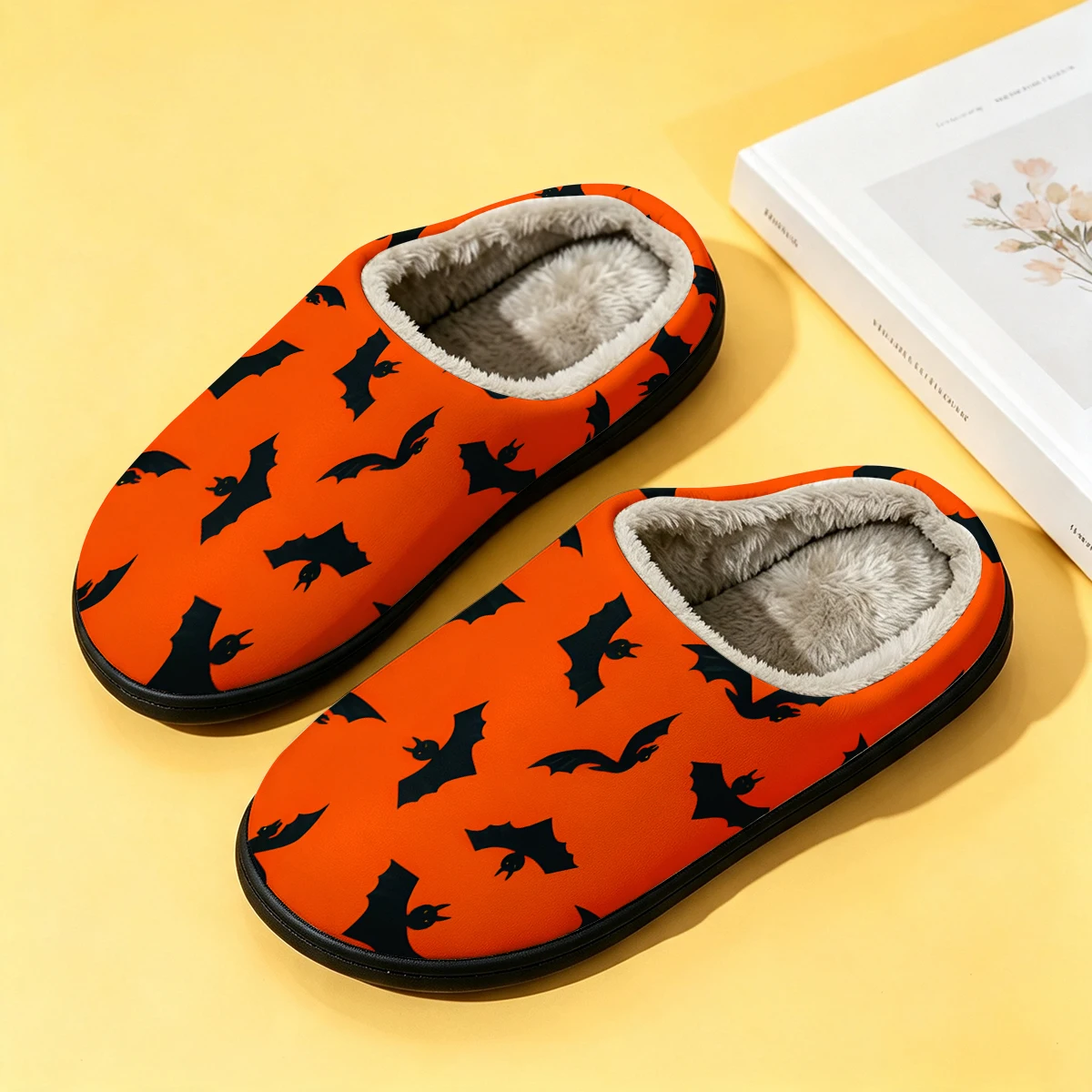 オレンジバットホワイトドット レディース冬用高級コットンスリ - Men Shoes Winter のレビューと価格
