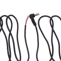 5.5 X 2.1mm/2.5mm Right Angle DC Power Cable DC Male Plug Power Connector Plug Connector Extension Line