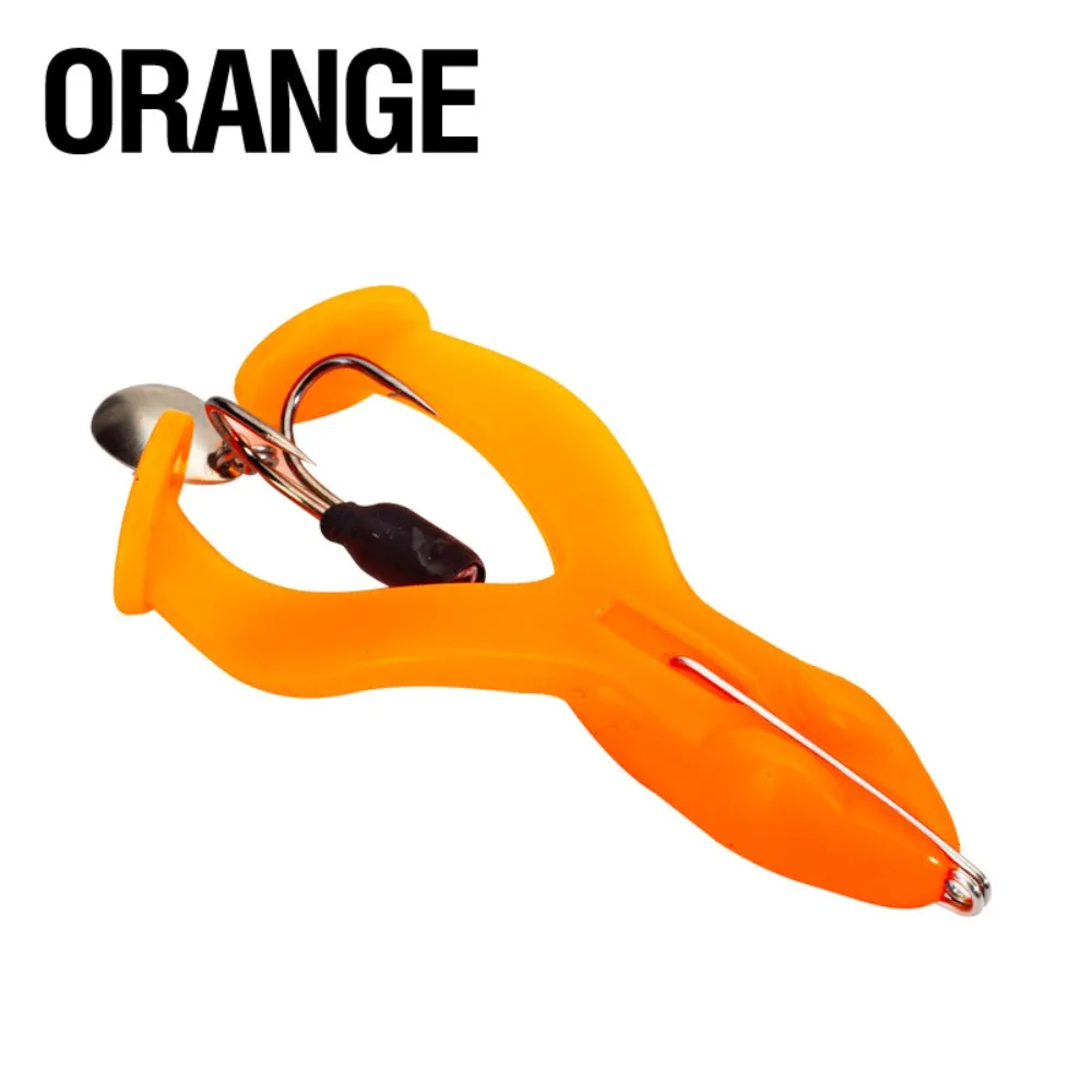 Double Sharp Hooks Fishing Frog Lures Soft Lure Sequin Hook Snake Head Lures Anti Hanging Design 9g Weight Simulation Frog Lures