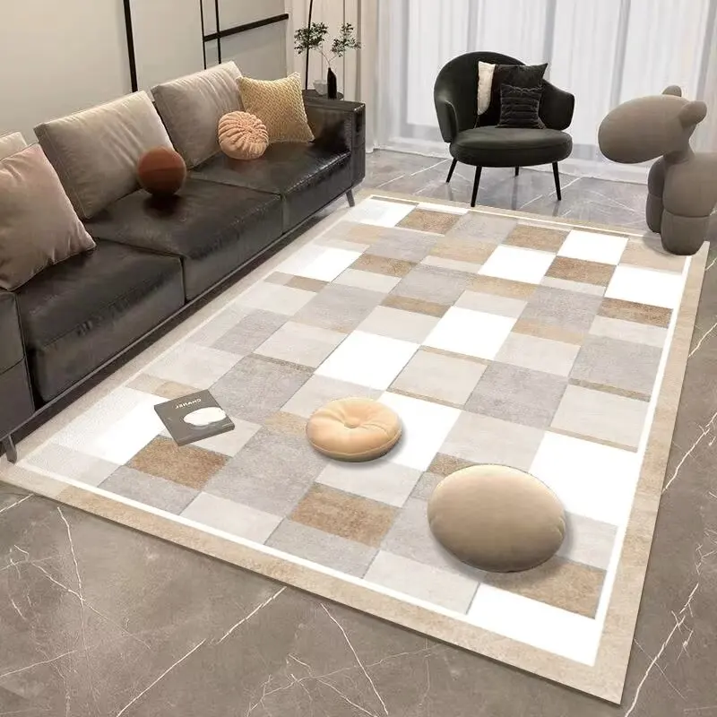 

Simple Style Carpet for Living Room Fashion Geometric Rug for Bedroom Lounge Antiskid Washable Room Decoration Home Mats Коврик