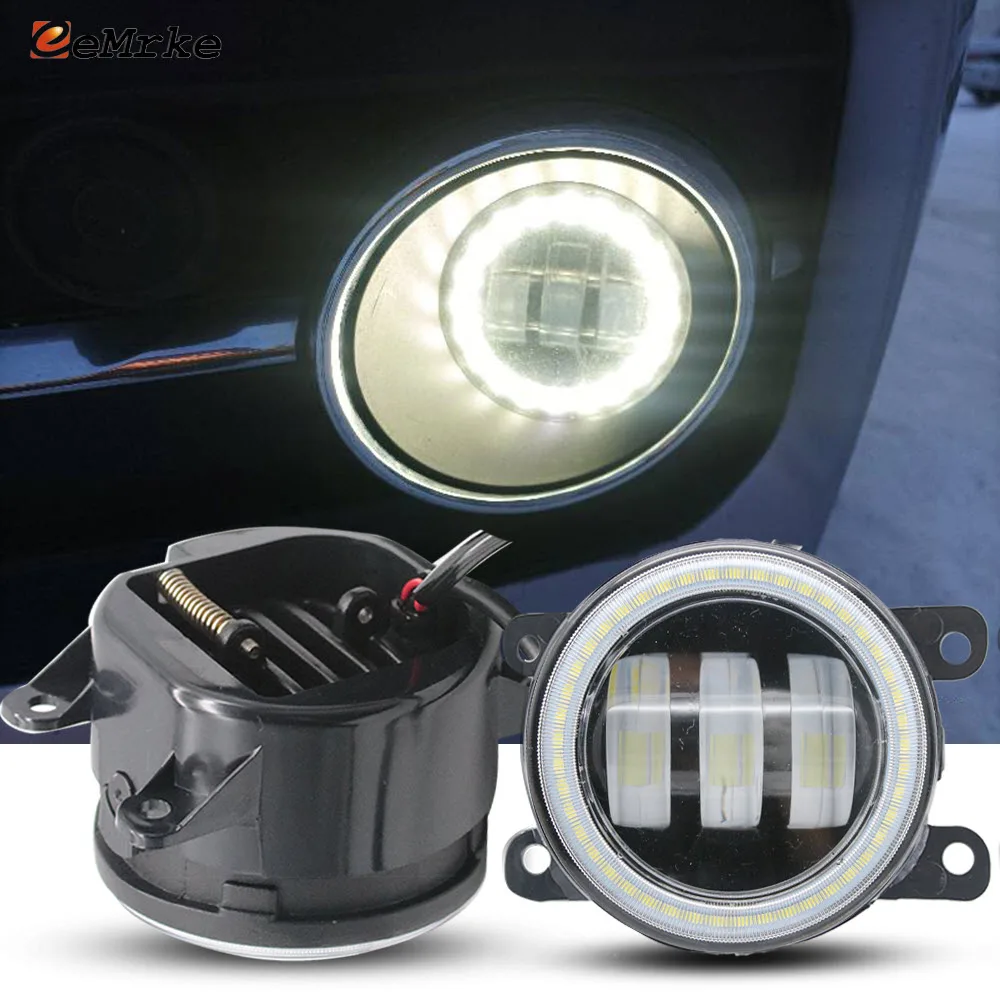 

40 Вт светодиодные противотуманные фары Angel Eyes DRL Ring для GWM Haval H9 2018 2019 2020 2021 2022 с прозрачными линзами автомобильного дневного света PTF левый и правый