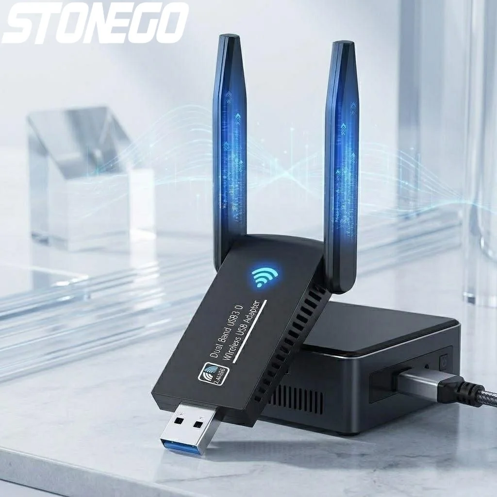 

1300Mbps USB WiFi Adapter Dual Band 5GHz 24GHz Wireless Network Card with High Gain Antenna USB3 Dongle for PC Laptop Desktop Compatible Windows 11 10 8 7 Vista XP Supports 80211ac 80211n USB Wireless Internet Receiver