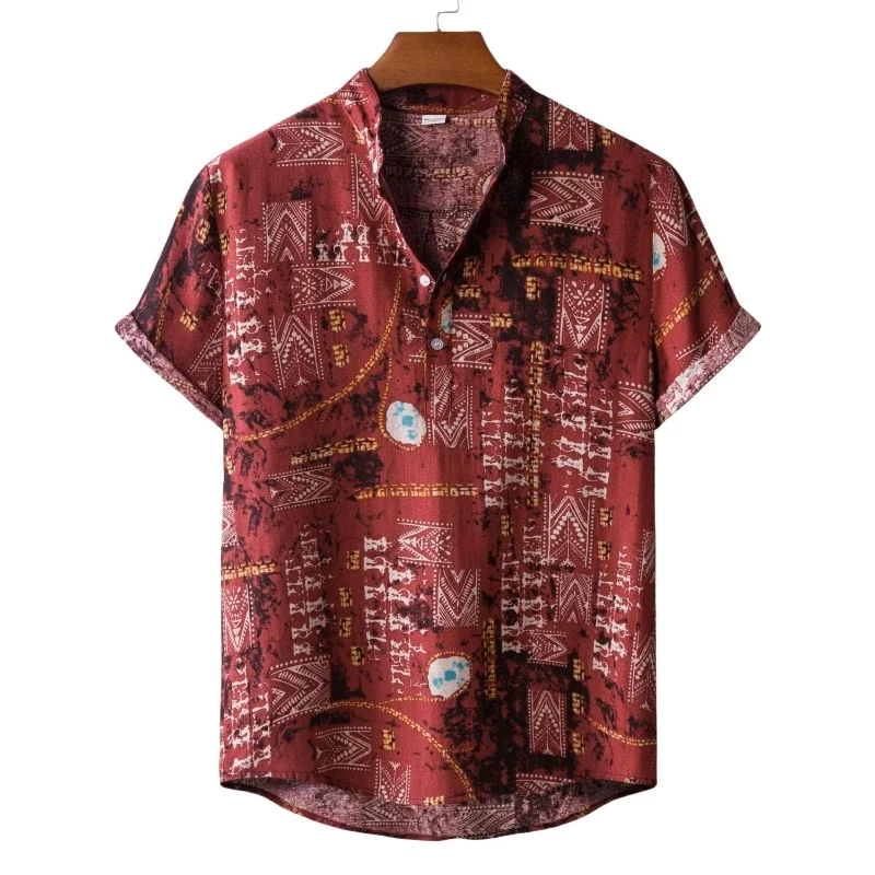 

Casual Shirts For Men Shirt T-shirts Man 2024 New Men's Clothing Fashion Blouses Social Luxury Hawaiian Cotton High Quality