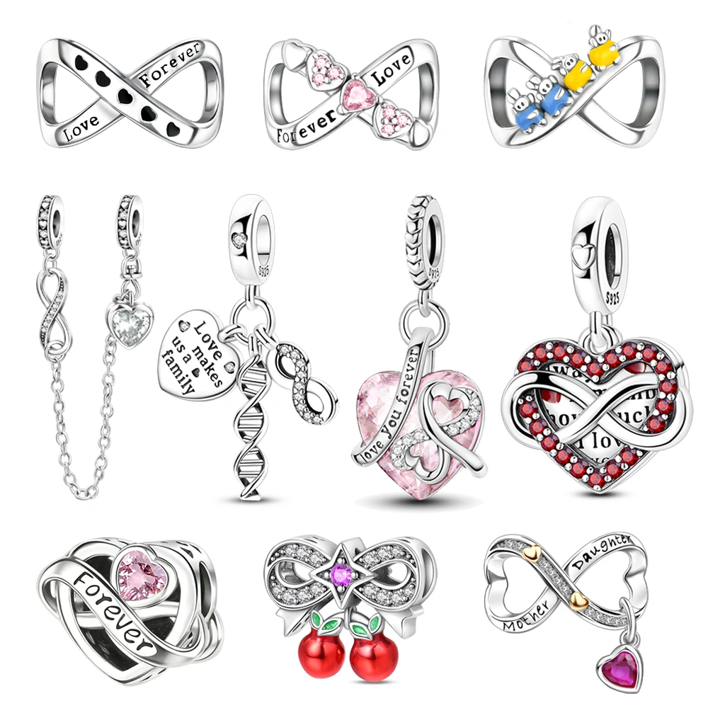 Wunderschöner 925 Sterling Silber Unendliche Liebe Kaninchen Achterbahn Lebensbaum Anhänger für DIY Armband Halskette Geschenke