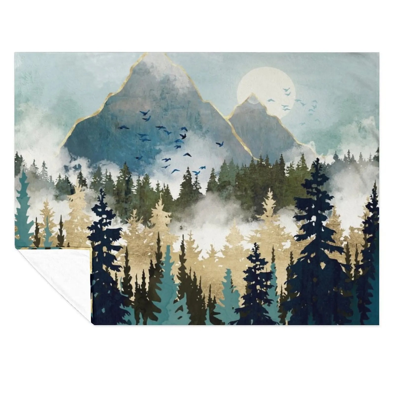 

Misty Pines Throw Blanket Decorative Sofa Thin Furrys Blankets