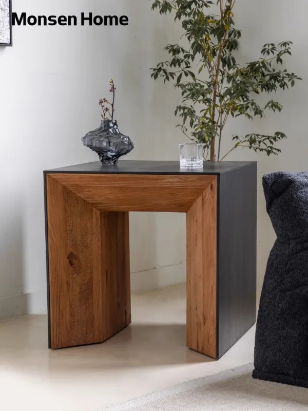 Home Wabi Sandy Wind Solid Wood Dock Pine Shoe Changing Stool Sofa Solid Wood Small Coffee Table