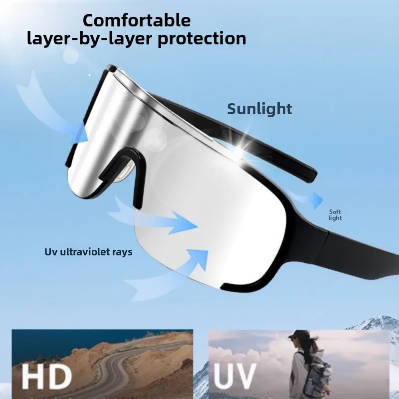 

Mountaineering Snow Goggles Oversized Mirror Sunglasses Men Women Outdoor Hiking Glasses Skiing Sports Shades UV Protection