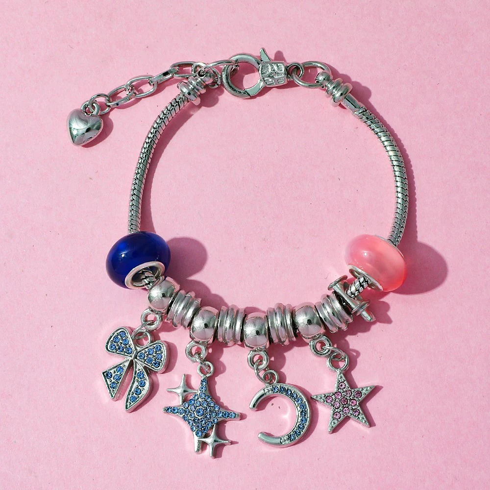 Disney dos desenhos animados lilo & stitch requintado advento surpresa caixa cega ponto anjo diy encantos pingente acessórios para presentes de férias