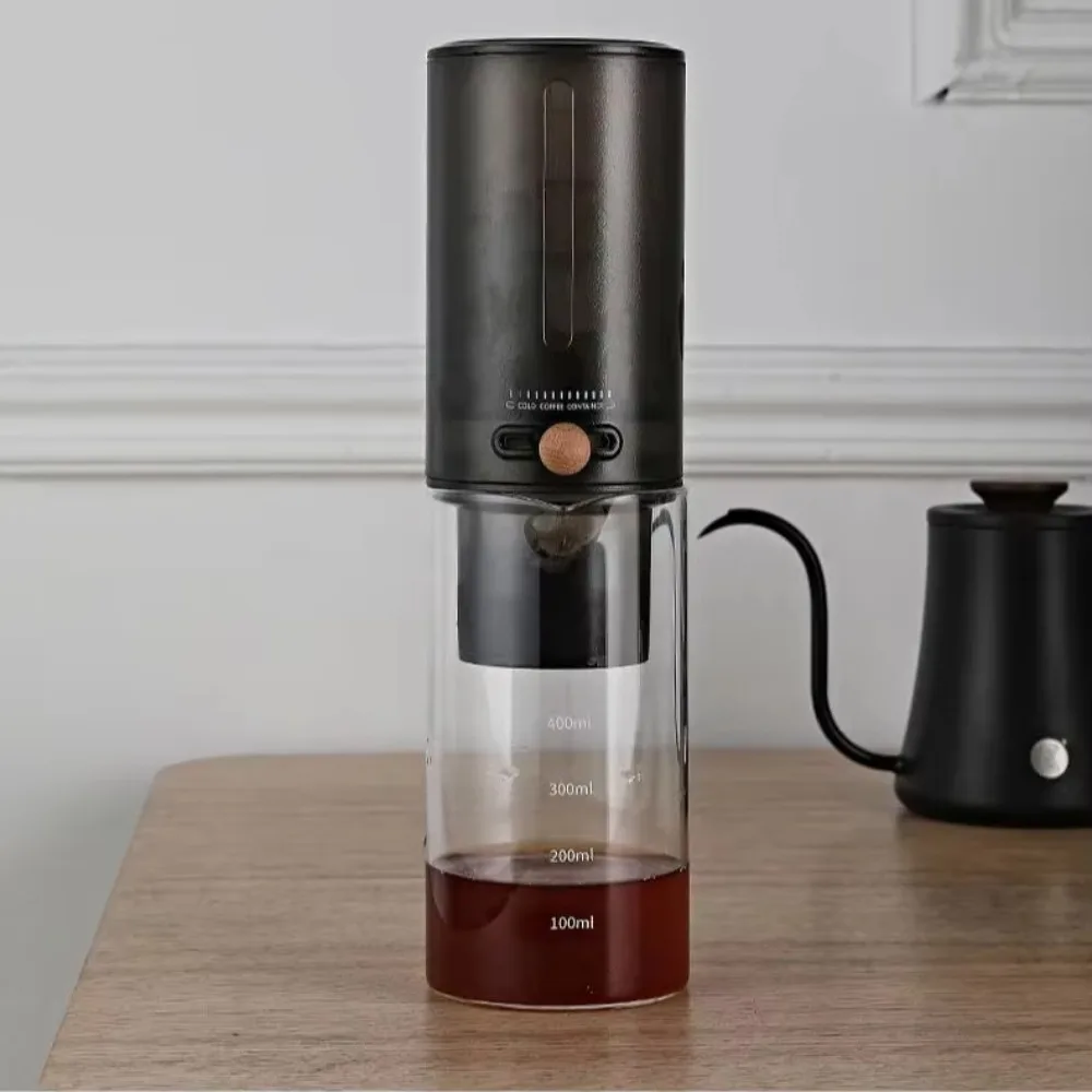 450ml Ice Drip Coffee Maker with Filter Paper Double-layer Filter Net Cold Brew Coffee Maker Adjustable Flow Rate