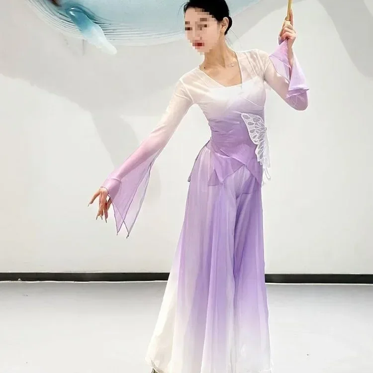 

Classical dance costumes butterfly elegant fairy gas top body rhyme gauze clothes practice