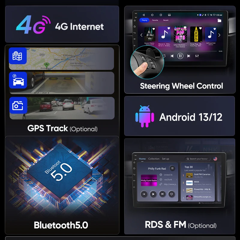 AWESAFE-reproductor multimedia con Android 13 y navegación GPS para Toyota, autorradio estéreo con CarPlay inalámbrico, Sistema Inteligente para