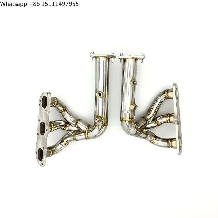 

Tuning SS304 Header Exhaust System Turbo Manifold for Porsche 991/991.1 3.4L/3.8L 2011-2018 Street Headers Straight Through Pipe