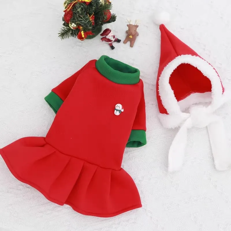 Christmas pet supplies: clothes. Sizes suitable for small, medium, and large dogs or cats, cotton coats, clothing, and funny - Image 6