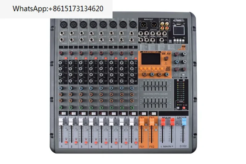 PMMR806D dual effector 99DSP  650W 8 channel audio table mixer USB power mixer