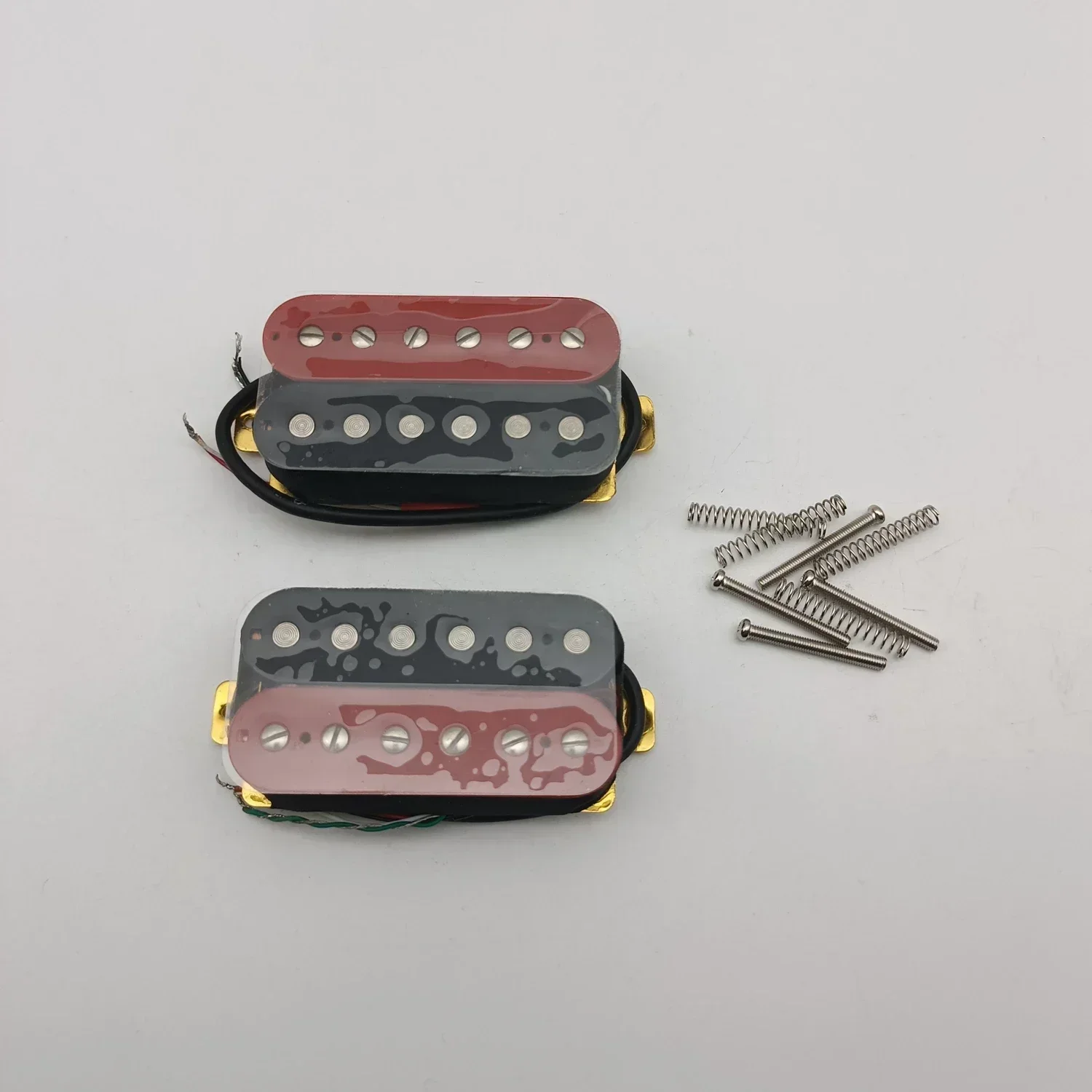 

Classic Red & Black Humbucker Pickups, 4-Conductor with Wiring Harness for Musical Instruments Accessories