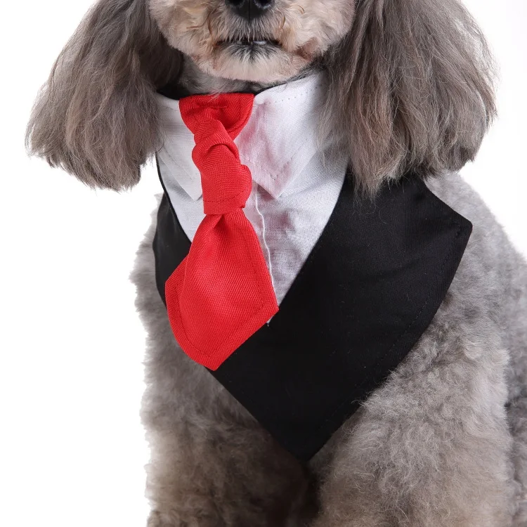 

Formal Dog Bow Tie Bandana Pet Accessories for Small Medium Large Dogs – Wedding Party Puppy Bib Scarf Triangle Collar for Big