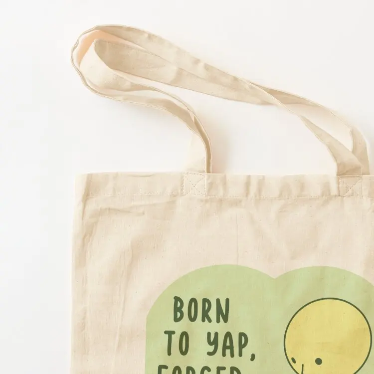 born to yap, forced to lock in smiski computer Tote Bag Shopper bag for beach Shopper handbag shopper bag women canvas