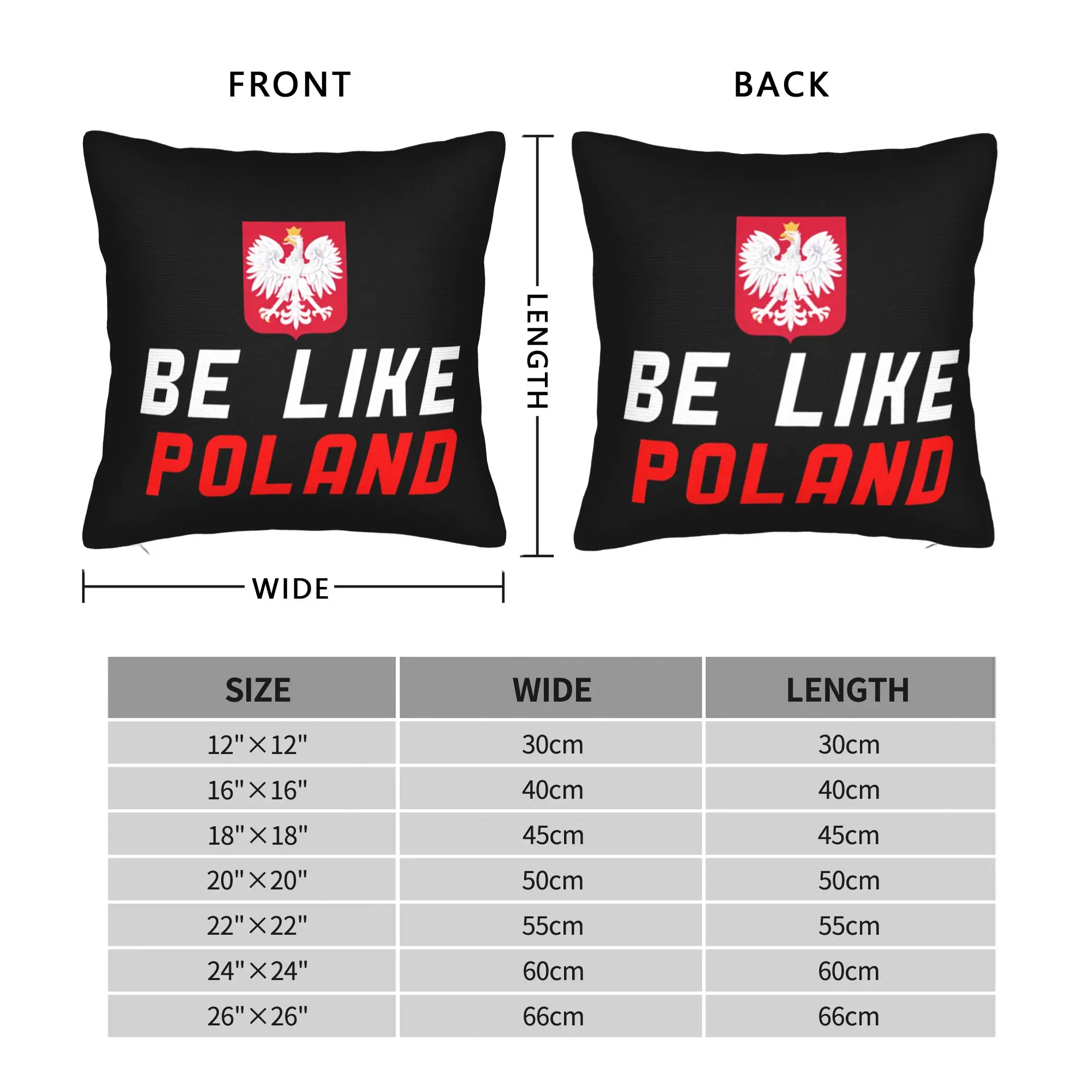 Be Like Poland Square Pillow Cases Polish Culture Cushion Covers Awesome Polyester Decorative Throw Pillow Case Cover for Car