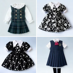 Blyth clothes Princess floral dress dress shirt college uniform set Licca Azones Ob22 24 27 doll accessories plaid pleated skirt