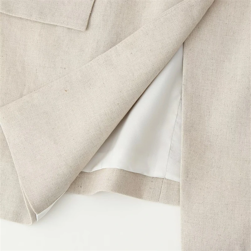 KEANKETIAN printemps/automne nouveau femmes rayé Patchwork costume manteau bureau dame un bouton rabat poches ample loisirs Blazer haut