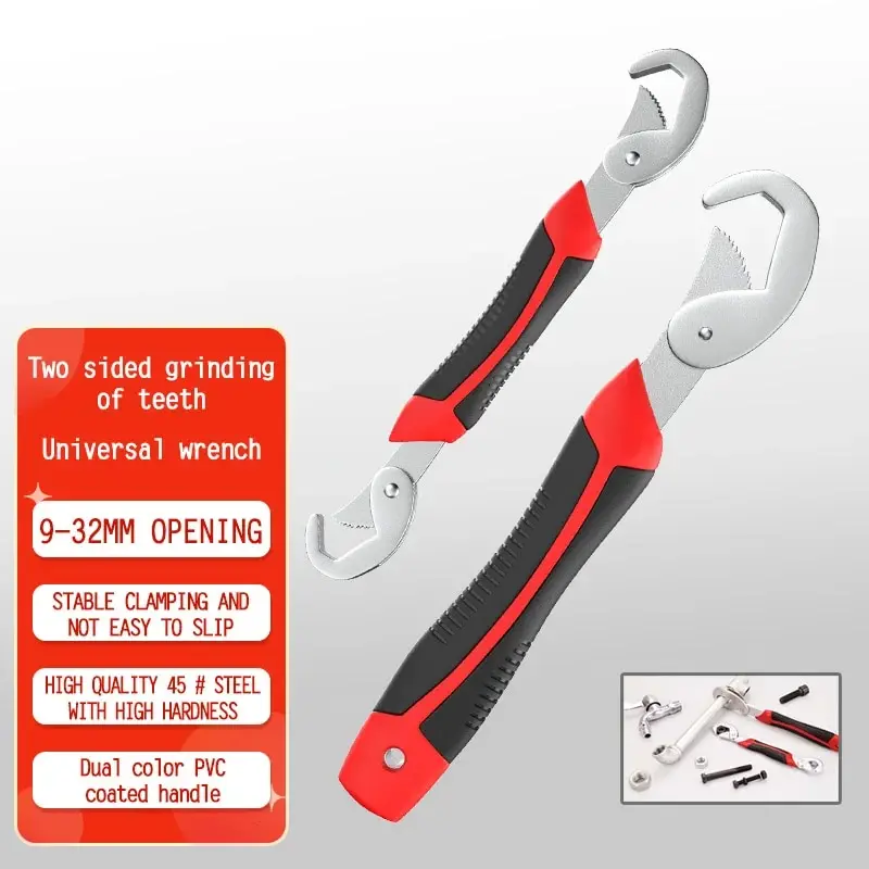 

9-32mm Universal Wrench Tool Adjustable Universal Multi-Function Portable Torque Ratchet Oil Filter Opening Spanner Hand Tools