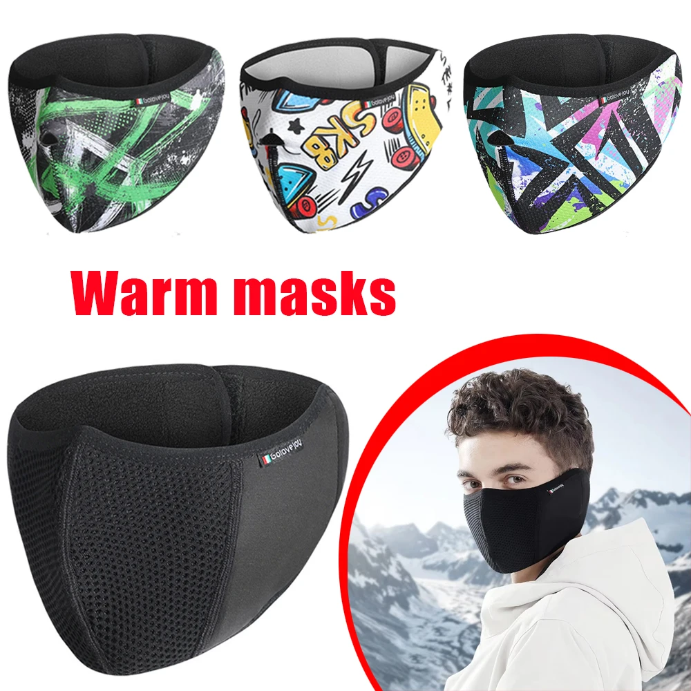 

1 Pcs Winter Velvet Thermal Earmuffs Mask Warm Windproof Fleece Winter Mask Simple Wrap Mask Riding Mask Outdoor Cycling Skiing