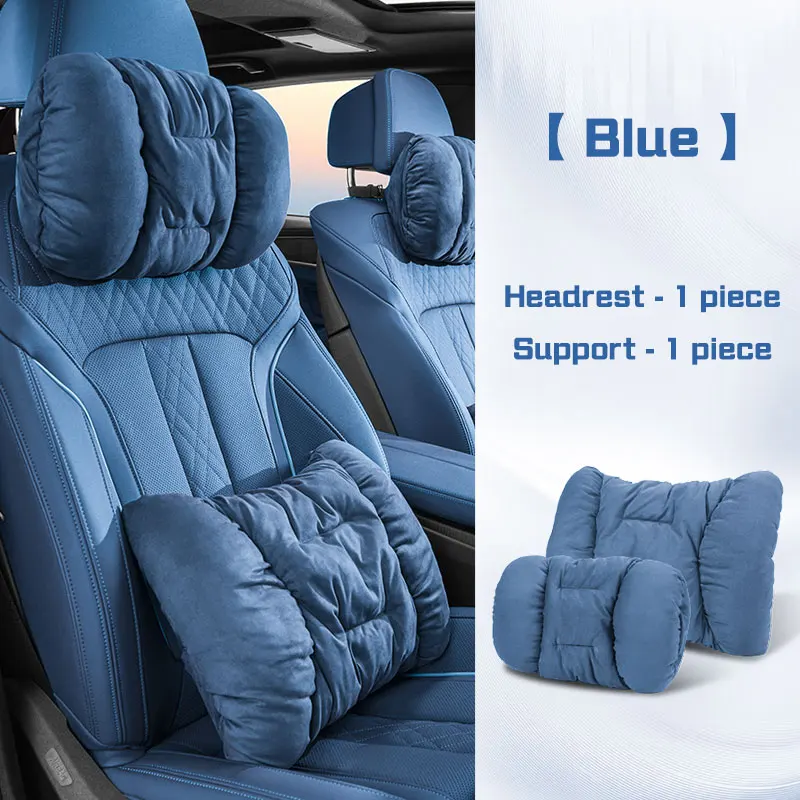 

For BYD Song Plus Atto3 Han Yuan Tang DM Qin Seal U Dolphin Car Headrest Lumbar Support Neck Pillow Suede Comfort Waist Cushion