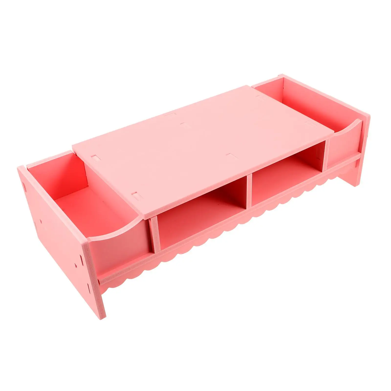 

Desk Monitor Stand Riser Desktop Shelves Drawer Screen Storage Bracket Bamboo Organizer Work