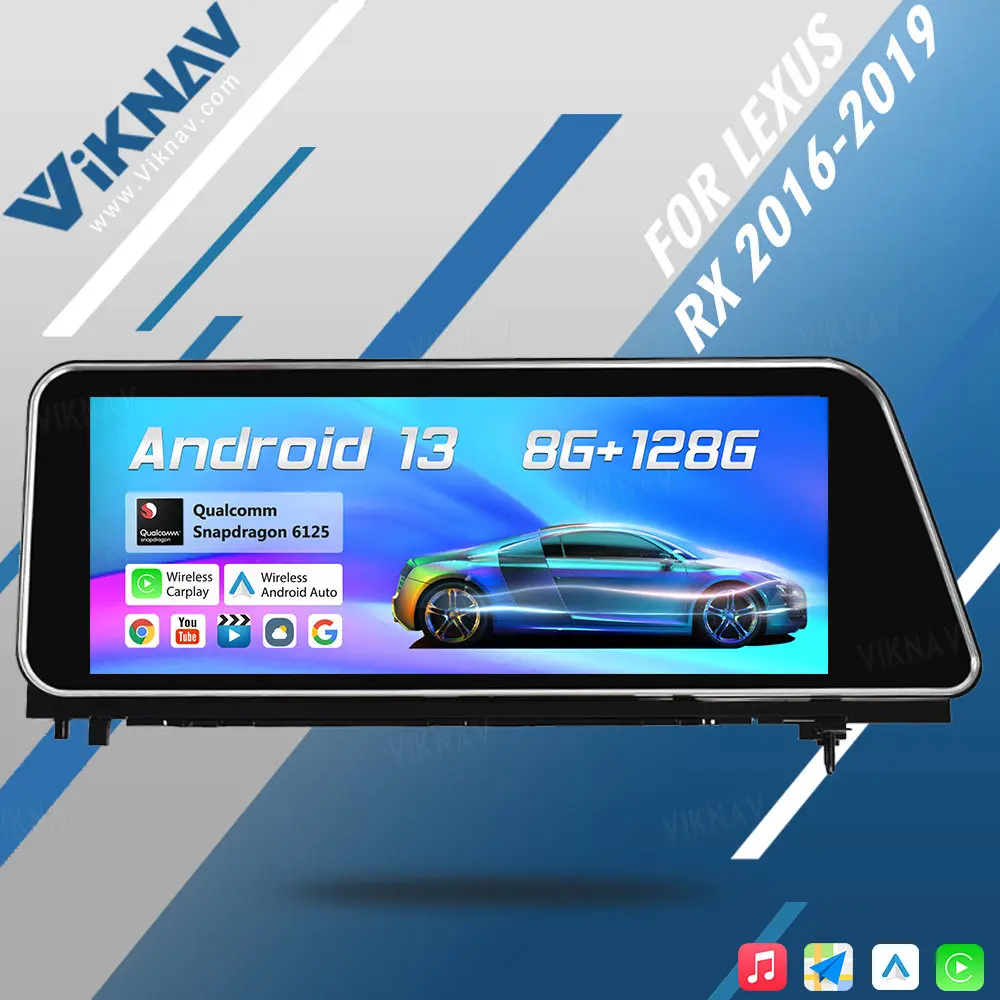 Viknav Android Auto Car Radio For LEXUS RX RX200 RX350 RX450 2016-2019 Vertical Screen Wireless Carplay GPS Navigation Multimedi