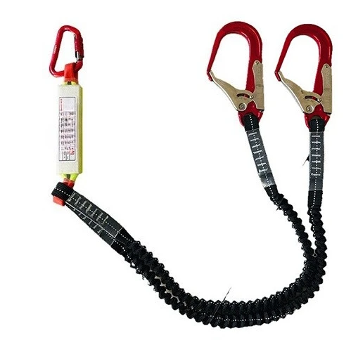 Aerial work, automatic contraction, alternating double latches, elastic lanyards, outdoor emergency equipment